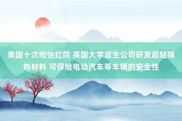 美国十次啦怡红院 英国大学滋生公司研发超轻隔热材料 可保险电动汽车等车辆的安全性