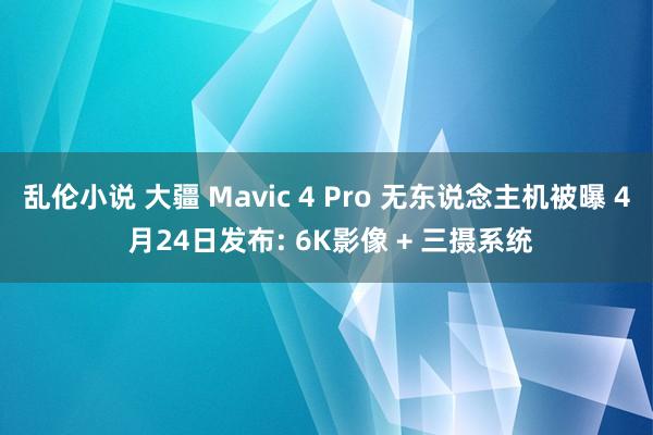 乱伦小说 大疆 Mavic 4 Pro 无东说念主机被曝 4 月24日发布: 6K影像 + 三摄系统