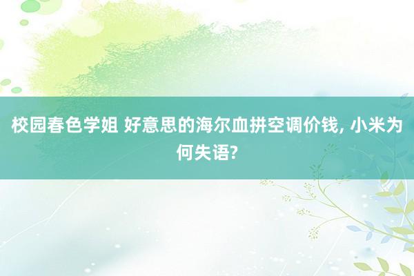 校园春色学姐 好意思的海尔血拼空调价钱， 小米为何失语?